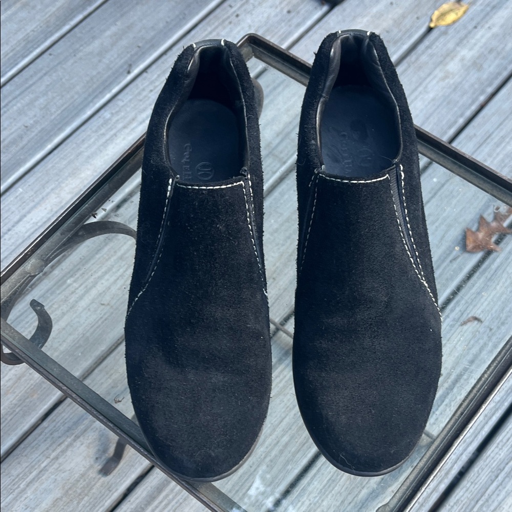 Cole Haan Waterproof Black Suede Slip-On Loafers